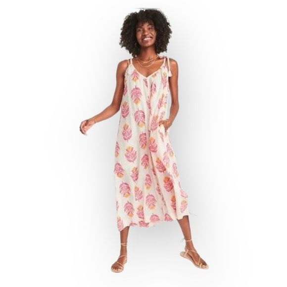 Old Navy Sleeveless Tie-Shoulder All-Day Maxi Swing Dress Size Small/Tall - Picture 11 of 11